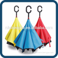 Windproof Reverse Folding Double Layer Inverted Umbrella,Fold Sun Reverse Rain Umbrella